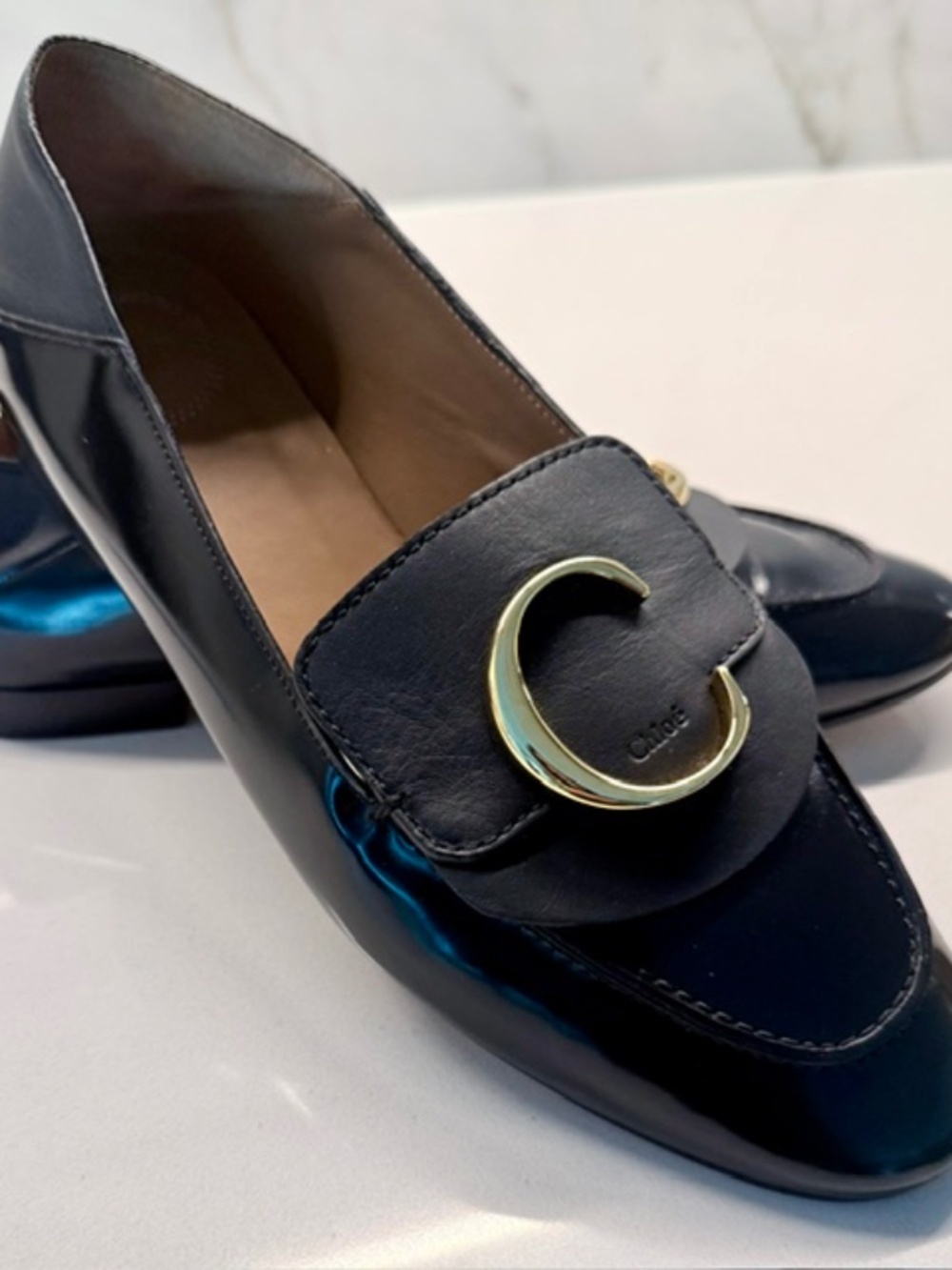 Black, Size 39, Chloé Story Convertible Loafer